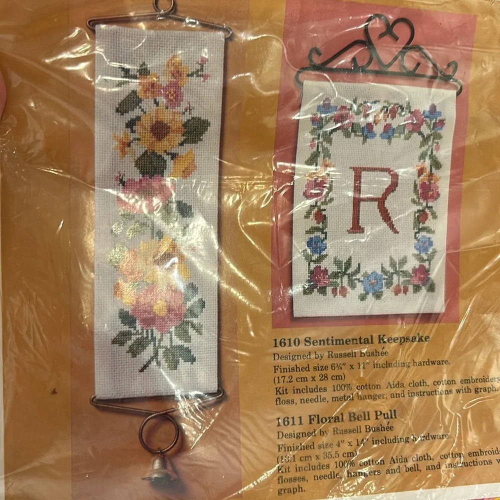 The creative circle 1611 sentimental keepsake floral bell pull sealed bag new